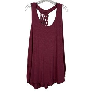 Torrid Vintage Slub Jersey Stretch Knit Racerback Macrame Detail Plus Size Top 4